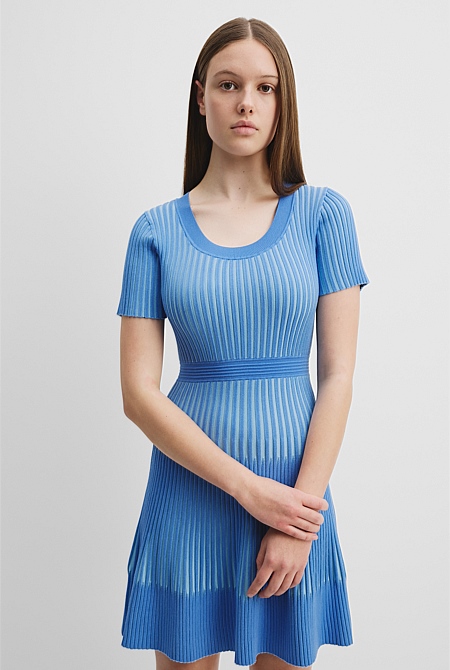 Teen Stripe Knit Wrap Dress