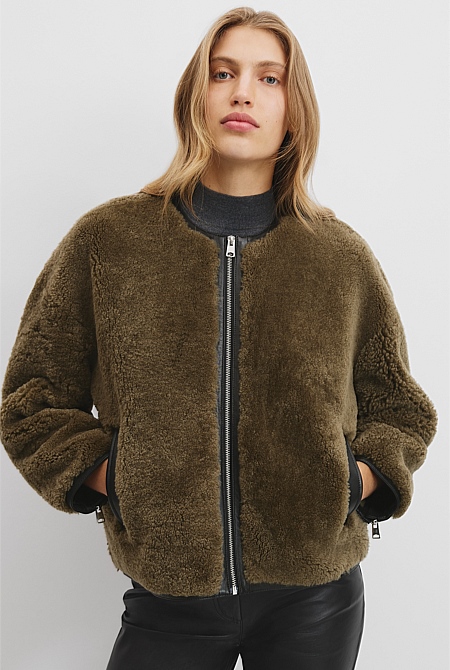 Shearling Zip Jacket