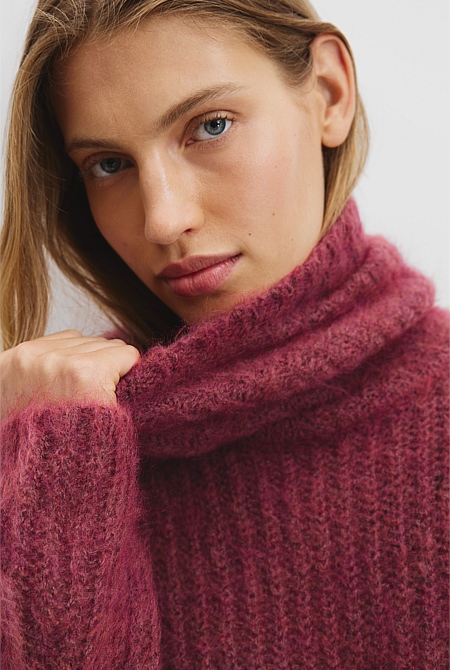 Funnel Neck Lofty Knit