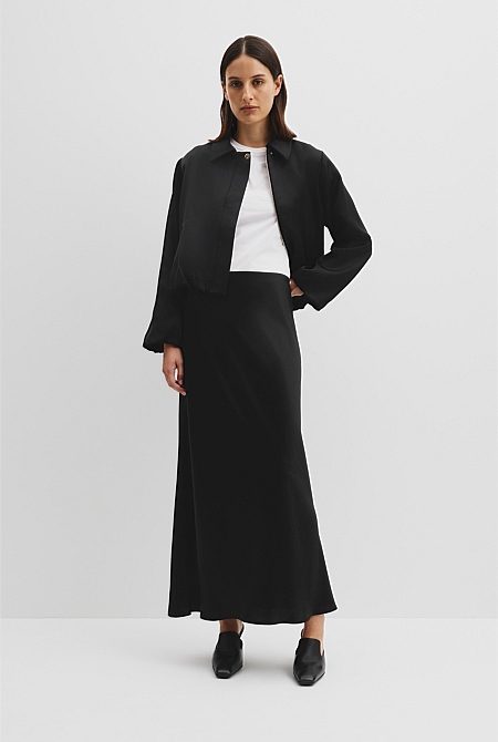 Satin Bias Skirt