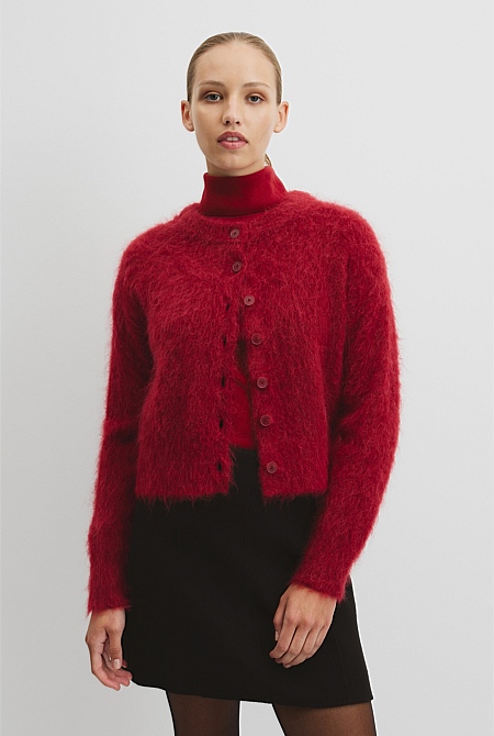 Long Sleeve Fluffy Cardigan