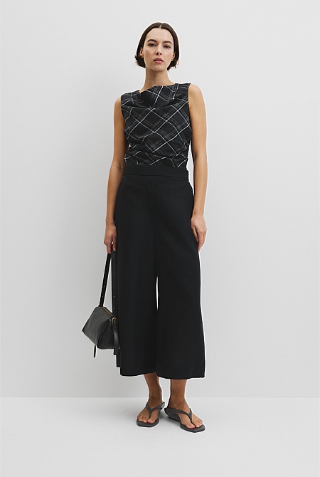 Organically Grown Linen Wide-Leg Pant