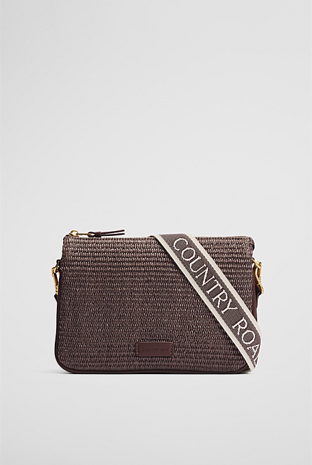 Woven Tri Crossbody Bag