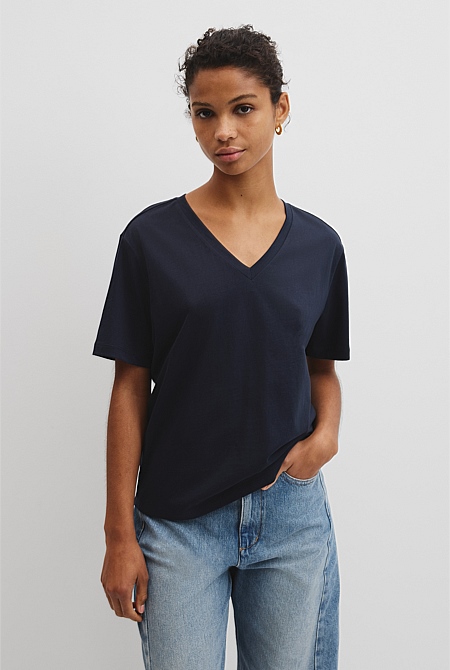 Australian Cotton V-Neck T-Shirt