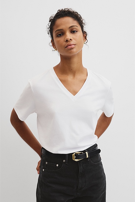 Australian Cotton V-Neck T-Shirt
