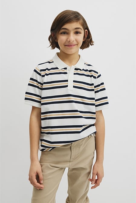 Teen Australian Cotton Stripe Polo