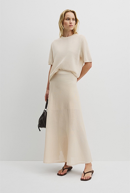 Flared Knit Skirt