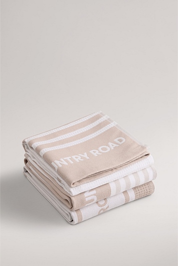 Aeri Australian Cotton Tea Towel Pack of 3