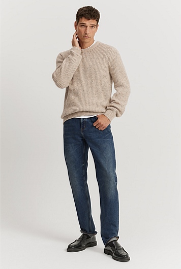 Merino Nep Crew Knit