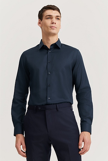 Slim Fit Textured Travel Shirt