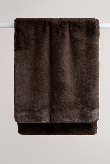 Hailey Recycled Polyester Blend Fur Throw