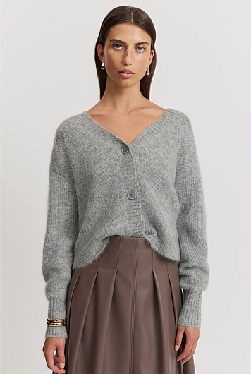 Brushed Crop Cardigan