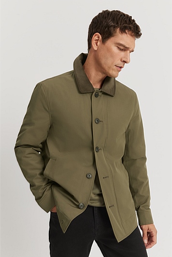 Cord Trim Wadded Jacket