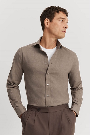 Tailored Fit Organically Grown Linen Blend Shirt