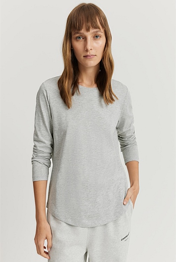 Australian Cotton Long Sleeve Slub T-Shirt