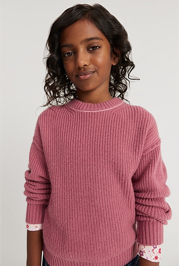 Contrast Knit Pullover