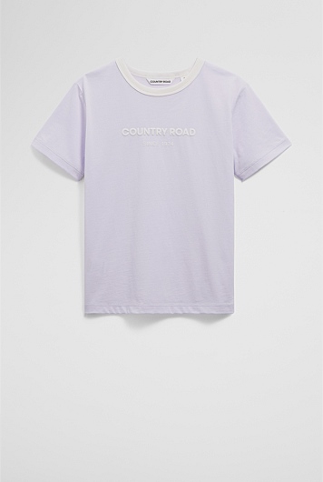 Australian Cotton Contrast Logo T-Shirt