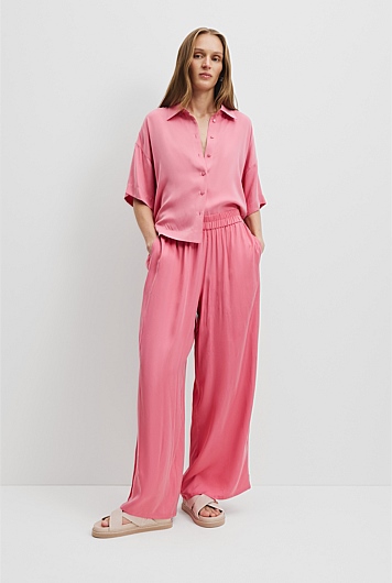 Pull-On Cupro Pant