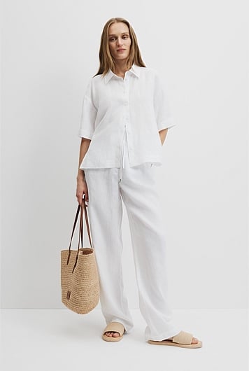 Organically Grown Linen Pull-On Pant