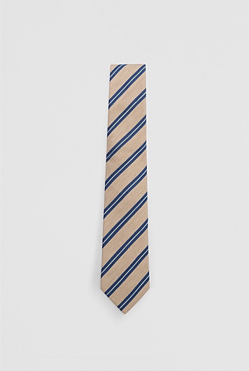 Linen Silk Stripe Tie