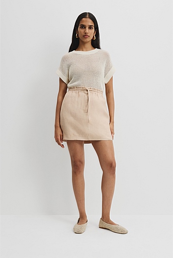 Organically Grown Linen Mini Skirt