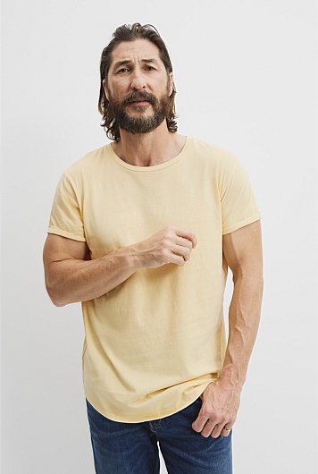 Australian Cotton Longline Garment Dye T-Shirt