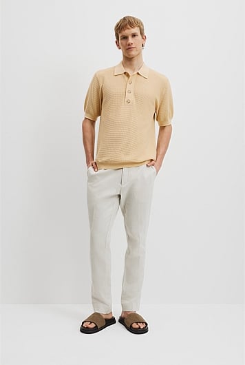 Australian Cotton Short Sleeve Waffle Knit