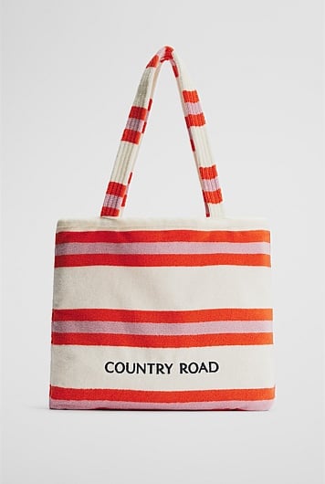 Verified Australian Cotton Stripe Bag-to-Towel