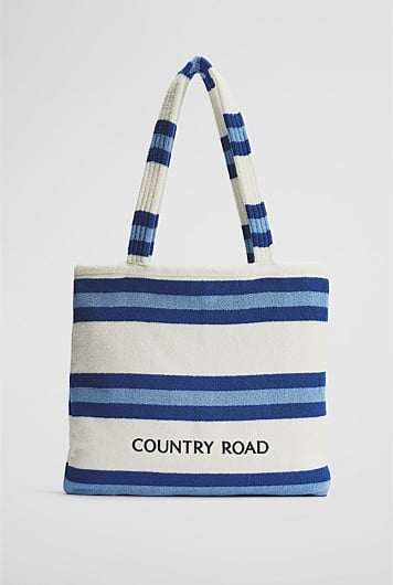 Verified Australian Cotton Stripe Bag-to-Towel