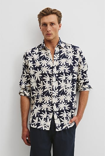 Regular Fit Organically Grown Linen Palm T-Shirt