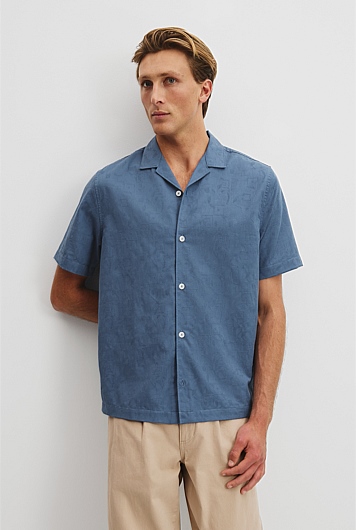 Australian Cotton Pattern Jacquard Woven Shirt