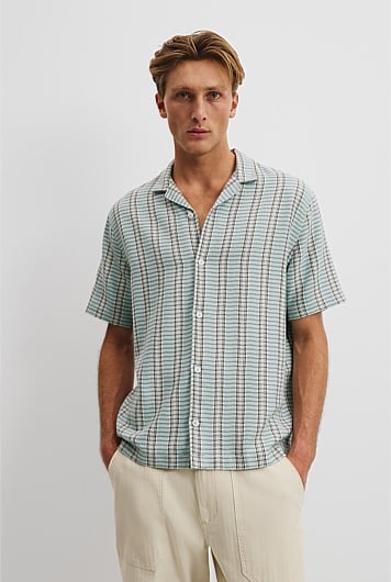 Short Sleeve Textured Shirt