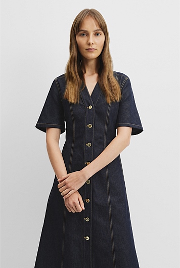 Panelled Midi Dress