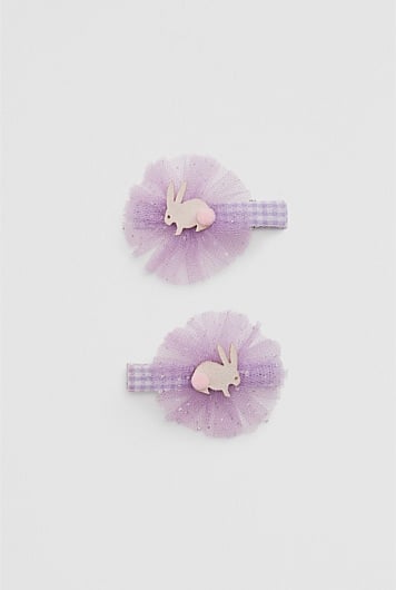 Tulle Bunny Clip Pack of 2