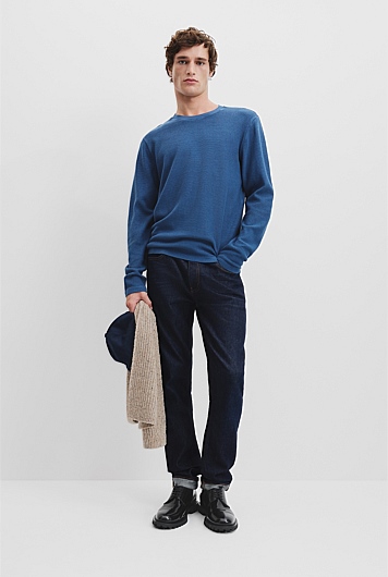 Australian Cotton Textured Long Sleeve T-Shirt