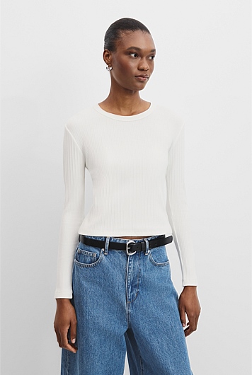 Australian Cotton Fitted Rib Top