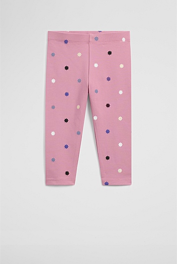 Organically Grown Cotton Blend Star Legging