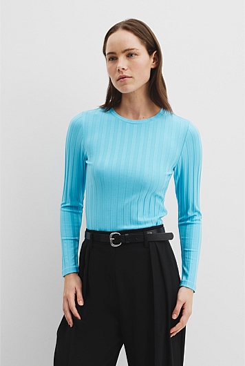 Wide Rib Long Sleeve T-Shirt
