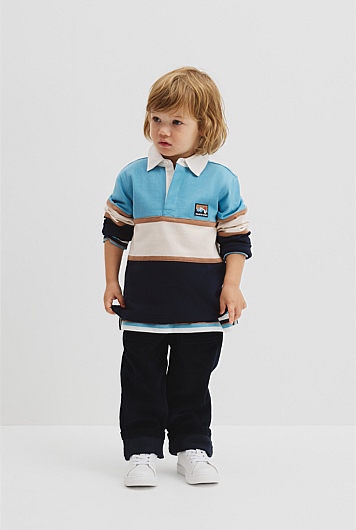 Organically Grown Cotton Block Stripe Rugby