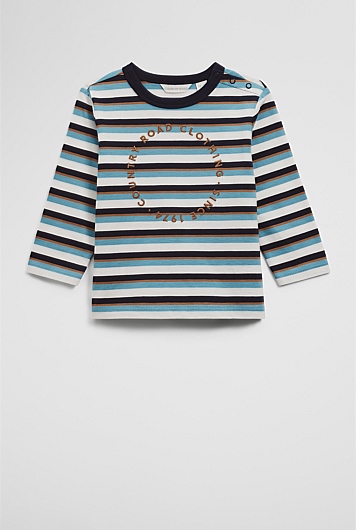 Organically Grown Cotton Long Sleeve Circle Logo T-Shirt
