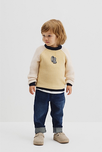 Colour Block Logo Knit