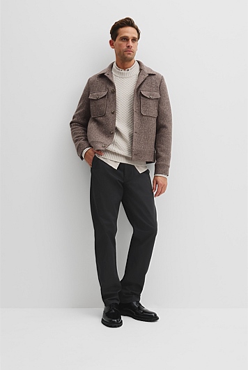 Textured Button-Through Jacket