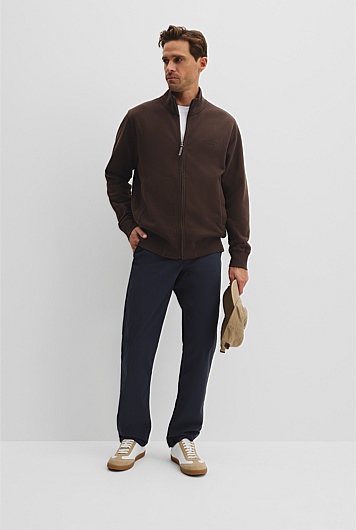 Relaxed Zip Through Sweat