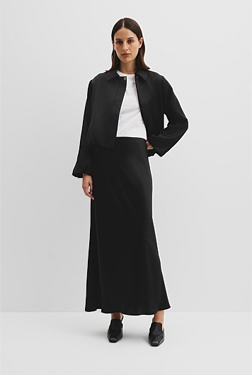 Satin Bias Skirt