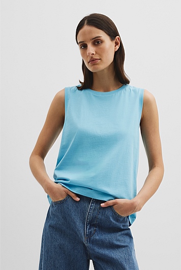 Australian Cotton Relaxed Crew Tank