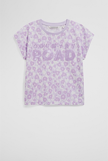 Organically Grown Cotton Sequin Logo T-Shirt