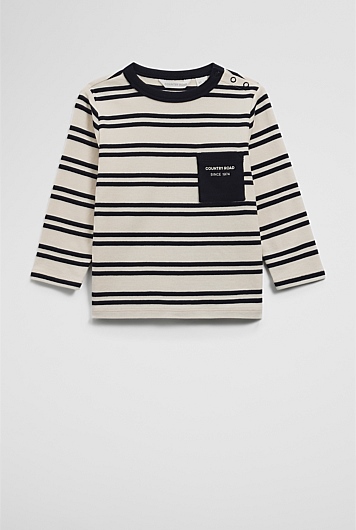 Organically Grown Cotton Long Sleeve Pocket T-Shirt