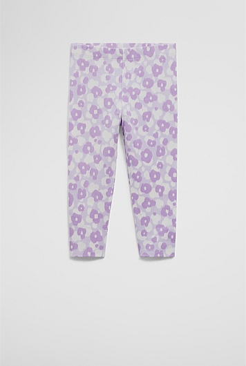 Organically Grown Cotton Blend Flower Legging