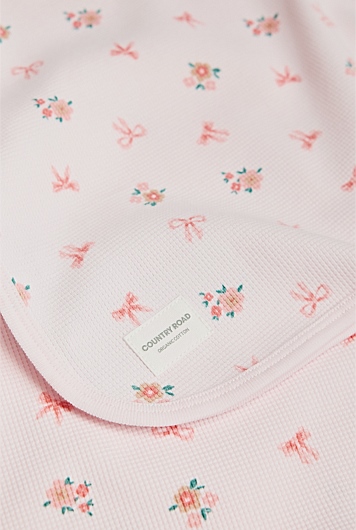 Organically Grown Cotton Waffle Blanket