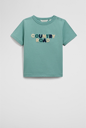 Organically Grown Cotton Boucle Logo T-Shirt
